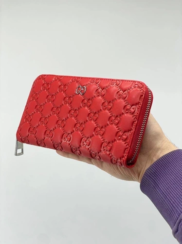 Кошелек Gucci красный 19/10 коллекция 2021-2022 фото-3