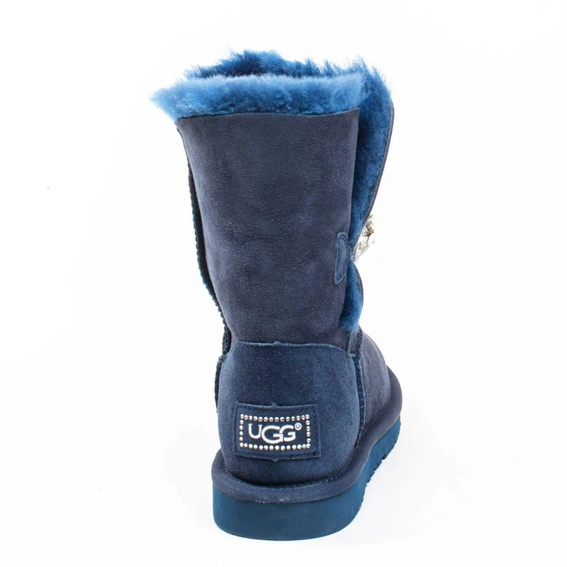 Угги женские ботинки UGG Bailey Button Bling Navi фото-4