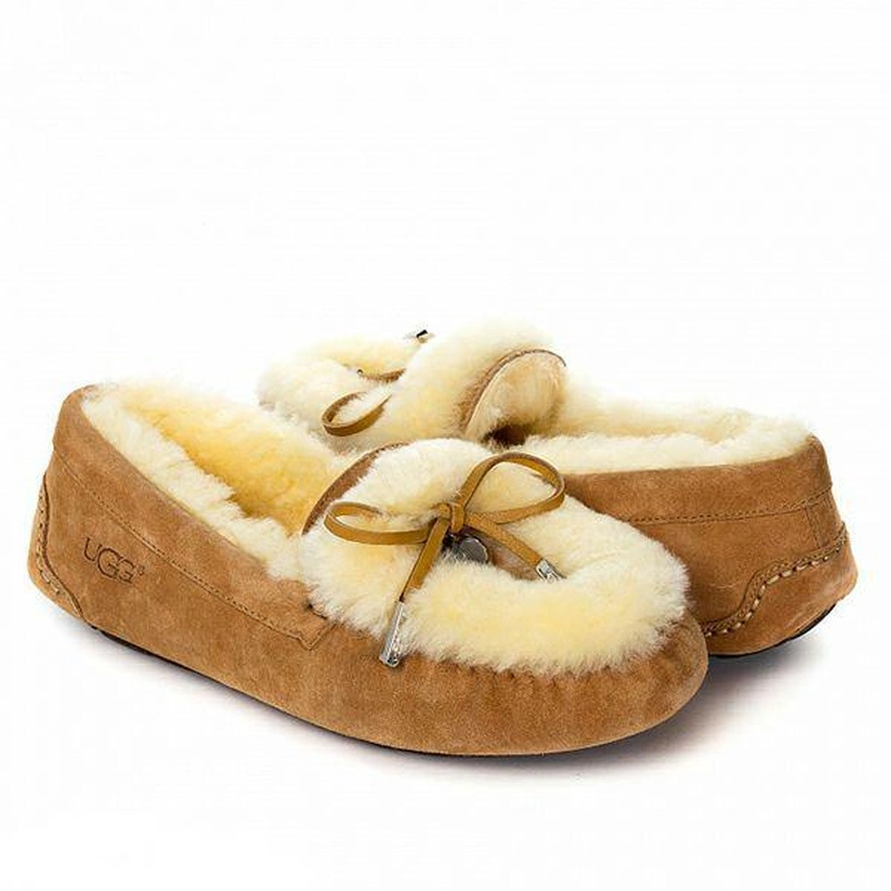 Угги женские мокасины UGG Dakota Revers Chestnut