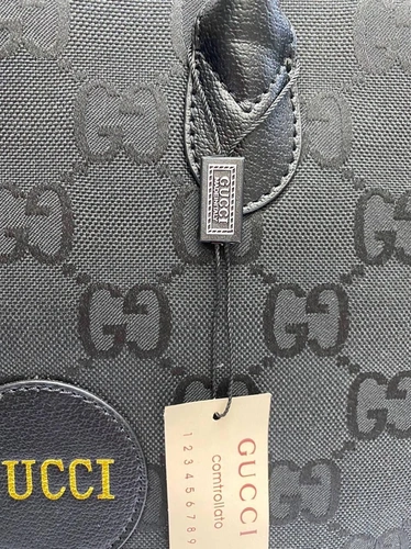 Женская сумка-тоут Gucci серая 38/36/14 фото-3