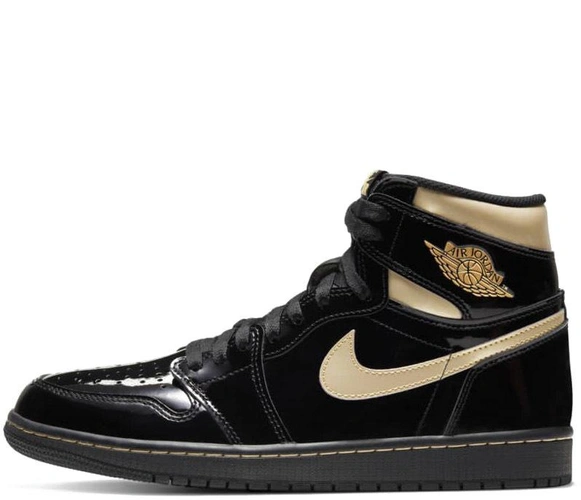 Кроссовки Nike Air Jordan 1 Retro «BLACK METALLIC GOLD»