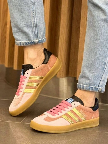 Кеды Adidas Gazelle x Gucci A105046 Beige