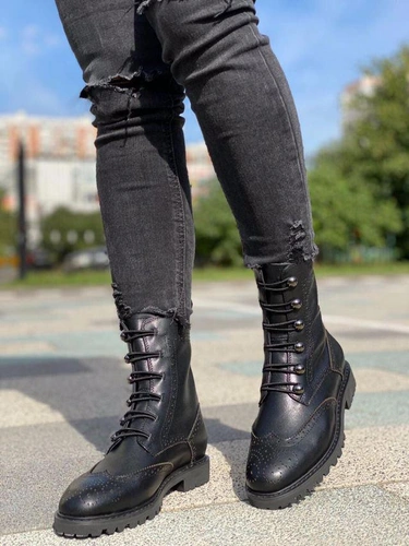 Ботинки женские Dior черные A53128 фото-2