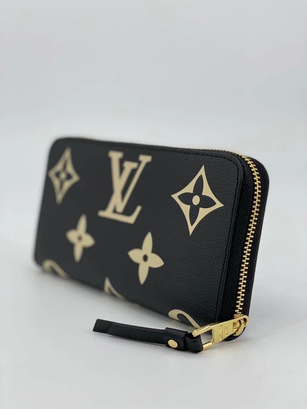 Женский кожаный кошелёк Louis Vuitton черный 19/10 коллекция 2021-2022 A66558 фото-2