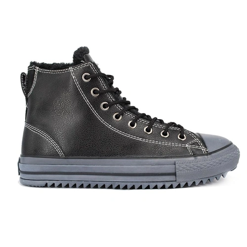 Кеды Converse All Star 144735 Black Grey с мехом