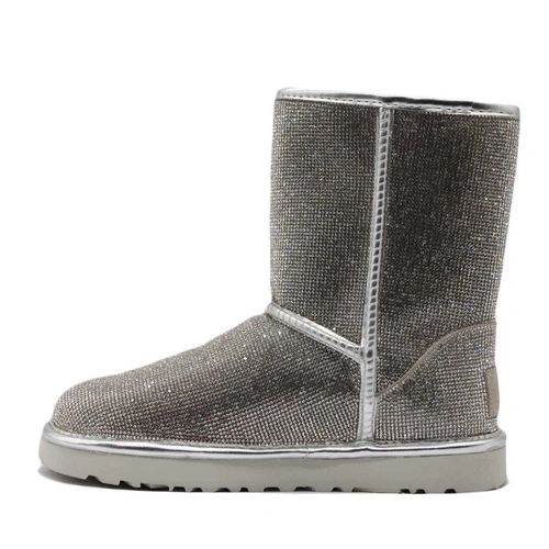 Угги женские ботинки UGG Jimmy Choo Swarovski Silver Drill фото-3