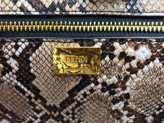 Женская сумка Fendi коричневая A51195 фото-4