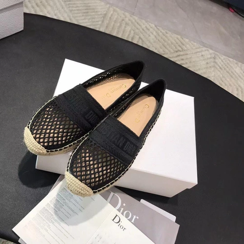 Эспадрильи женские Christian Dior ажурные черные коллекция лето 2021