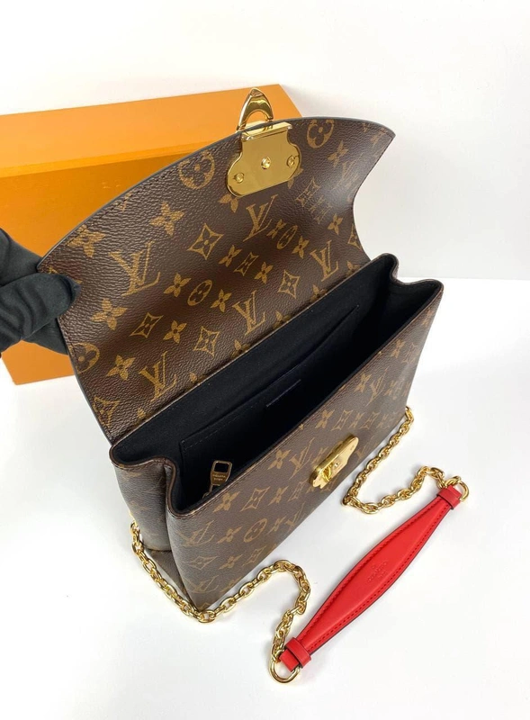 Женская сумка Louis Vuitton Saint-Placide премиум-люкс коричневая 25/16/7 см. a70357 фото-6