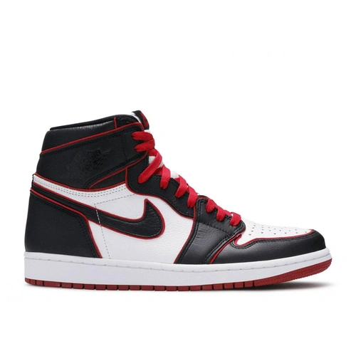 Кроссовки Nike Air Jordan 1 Retro High OG Bloodline бело-чёрные фото-3