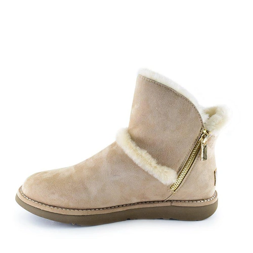 Угги женские ботинки UGG Luxe Spill Seam Mini Boot Fawn фото-5