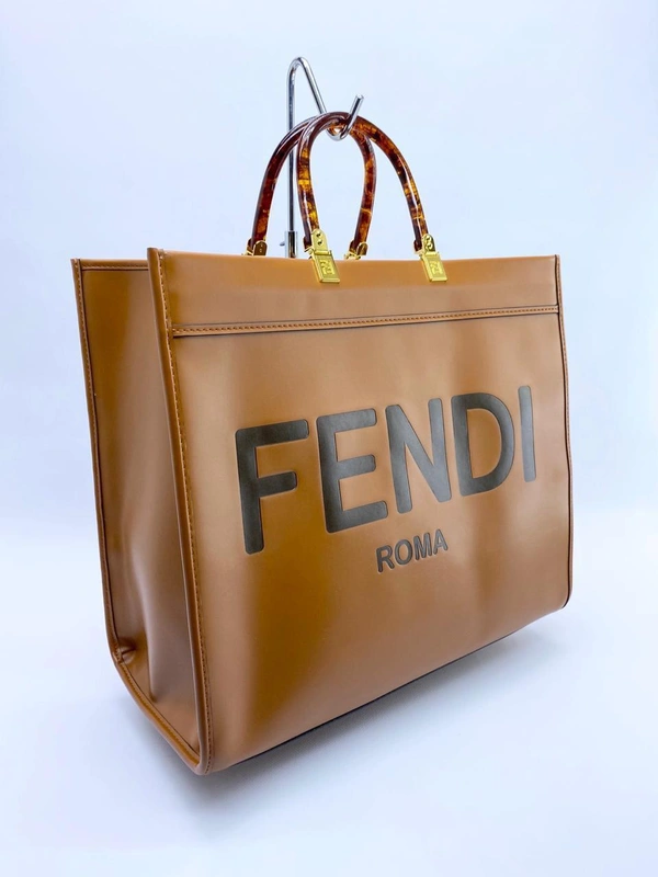 Женская сумка Fendi каштановая