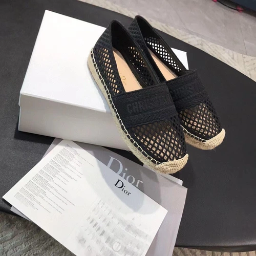 Эспадрильи женские Christian Dior ажурные черные коллекция лето 2021 фото-2