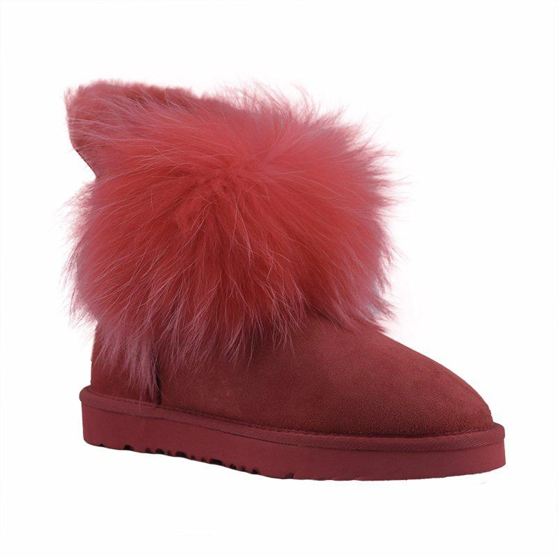 Угги женские UGG Fox Fur II Gen Red фото-4