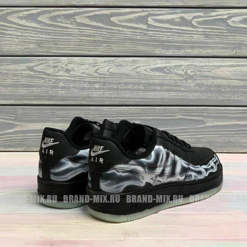 Кроссовки Nike Air Force 1 Low Skeleton Halloween Black фото-3