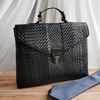 Мужской кожаный портфель Bottega Veneta черный 38/31 коллекция 2021-2022 фото-1