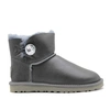 Угги женские ботинки UGG Mini Bailey Button Bling Metallic Black фото-1