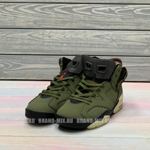 Кроссовки Nike Air Jordan 6 Travis Scott «Cactus Jack» Khaki фото-6