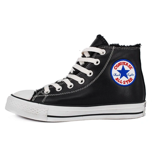 Кеды Converse All Star 1S581 Black White с мехом фото-4