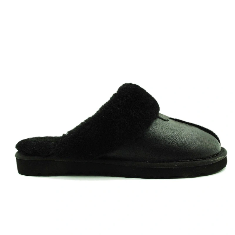 Угги мужские тапочки UGG Slippers Scufette Leather Black