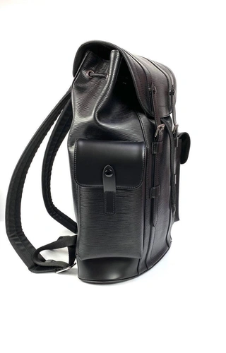 Рюкзак Louis Vuitton Christopher из кожи Epi премиум люкс черный 41/48/13 см фото-3