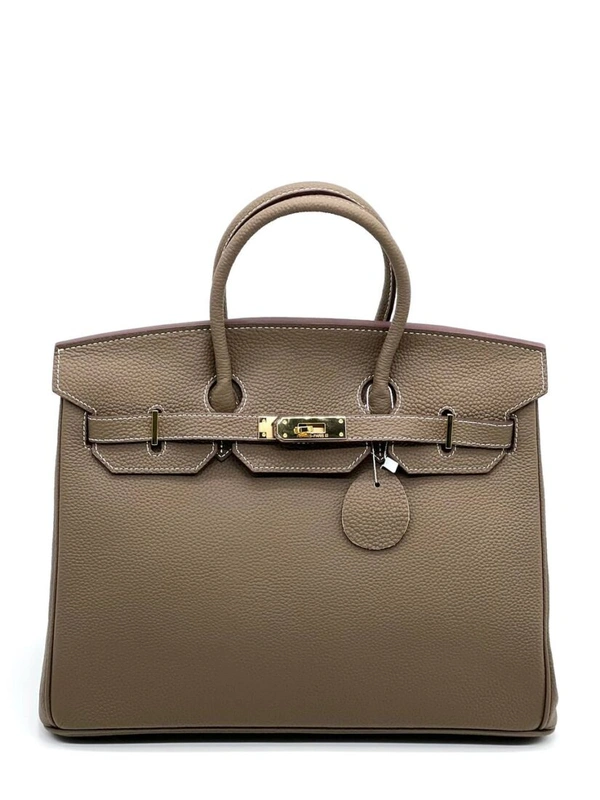 Женская сумка Hermes Birkin 35×26 см A109375 бежевая