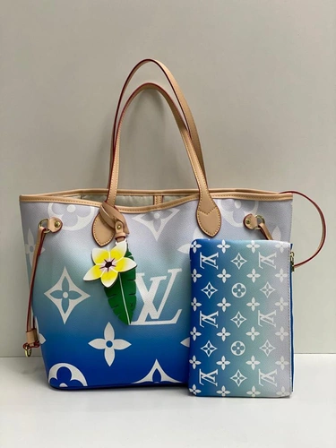 Женская сумка-тоут Louis Vuitton яркая с фирменным рисунком 32/28/15 см
