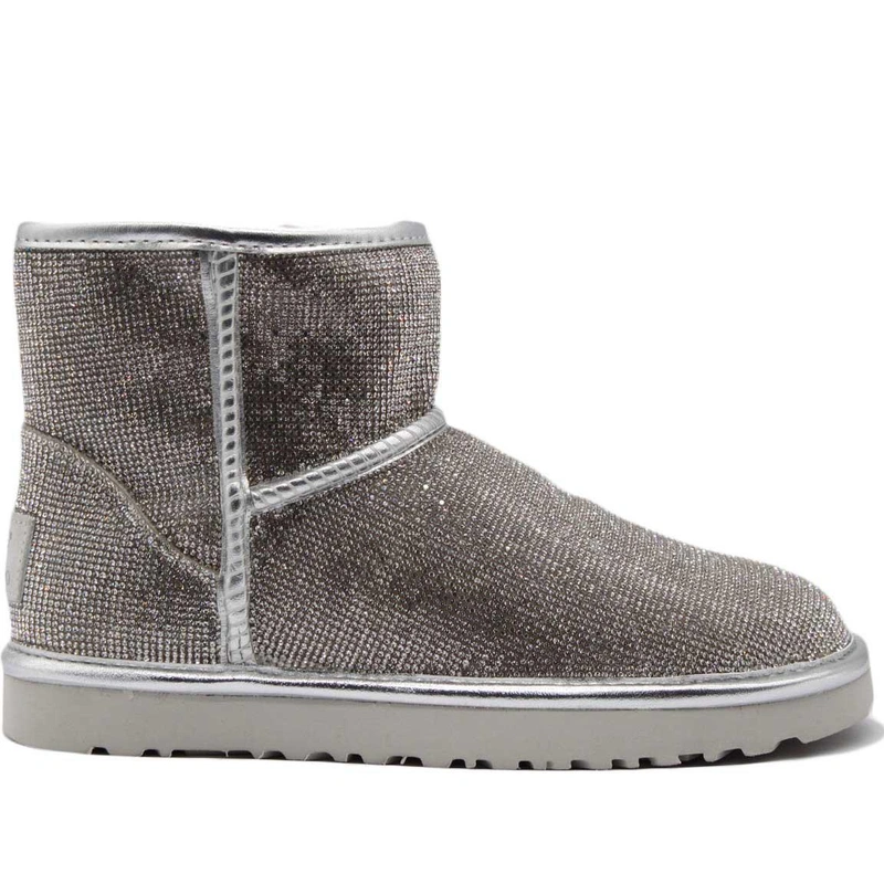 Угги женские ботинки UGG Mini Jimmy Choo Swarovski Silver Drill