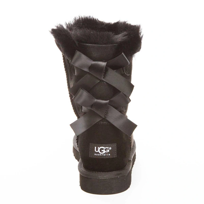 Угги женские ботинки UGG Bailey Bow Black фото-3