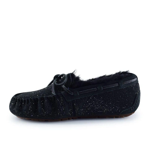 Угги женские мокасины UGG Dakota Serein 2 Black фото-3