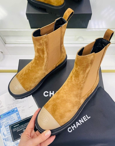 Ботинки женские Chanel оранжевые А4928