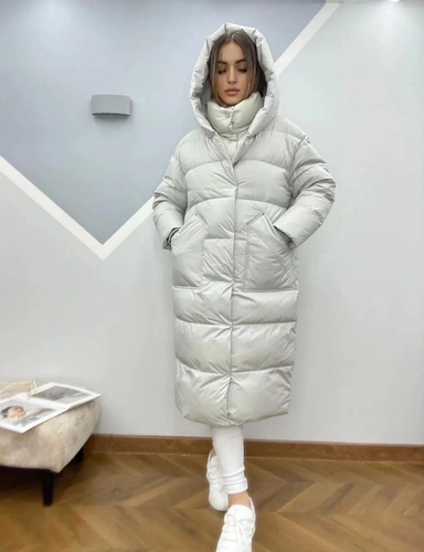 Женское премиум-люкс пальто billissimo piumino белое A6012