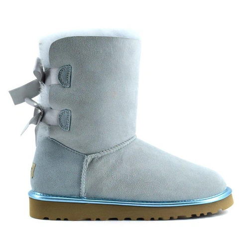 Угги женские UGG II Bailey Bow Metallic Sky Blue