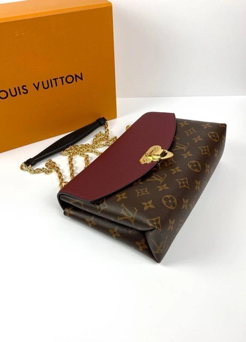 Женская сумка Louis Vuitton Saint-Placide премиум-люкс коричневая 25/16/7 см. a70342 фото-7