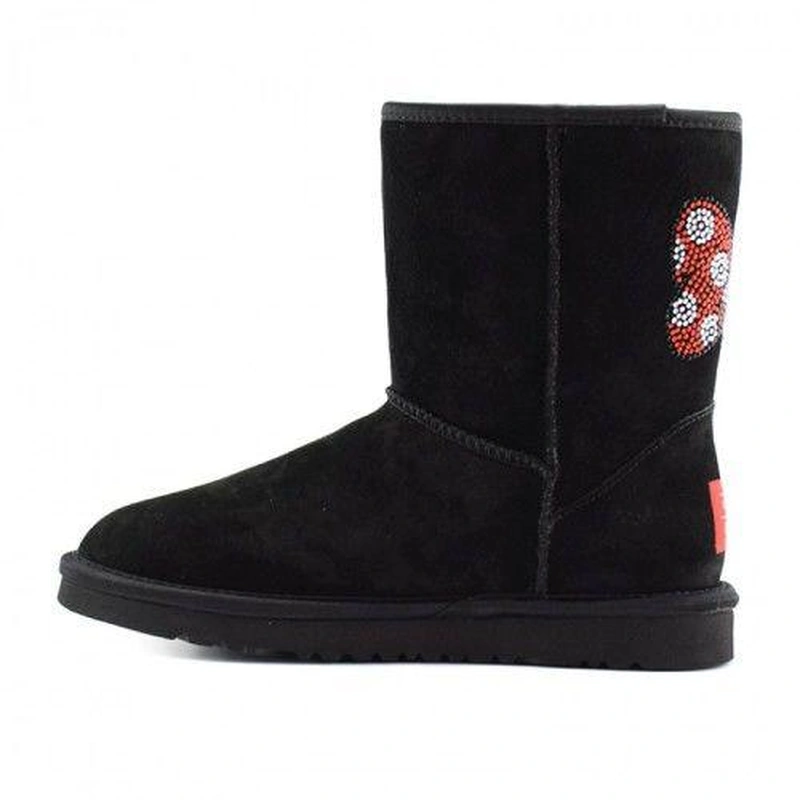 Угги женские UGG Classic Short Disney Mickey Crystal Black фото-6