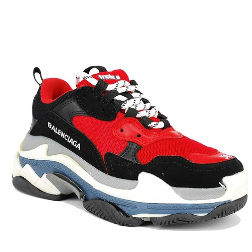 Кроссовки Balenciaga Triple S (656055) Black Red фото-4