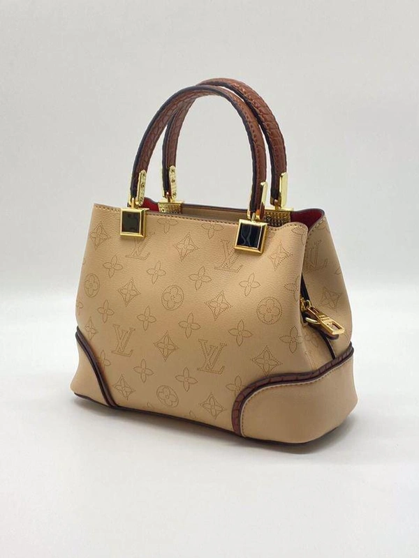 Женская кожаная сумка Louis Vuitton бежевая A55055 фото-2