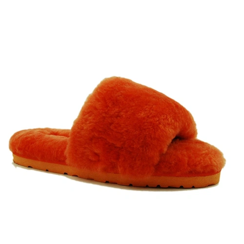 Угги тапочки женские UGG Fluff Slide Slippers Orange фото-2