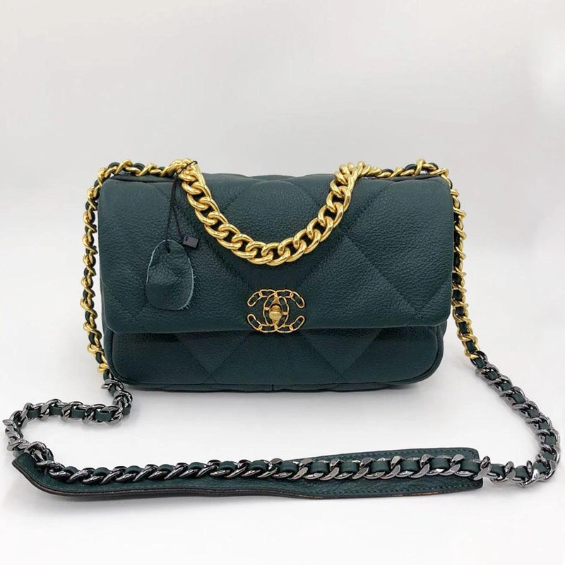 Сумка Chanel 19 Envelope 26х15 Leather Green фото-4