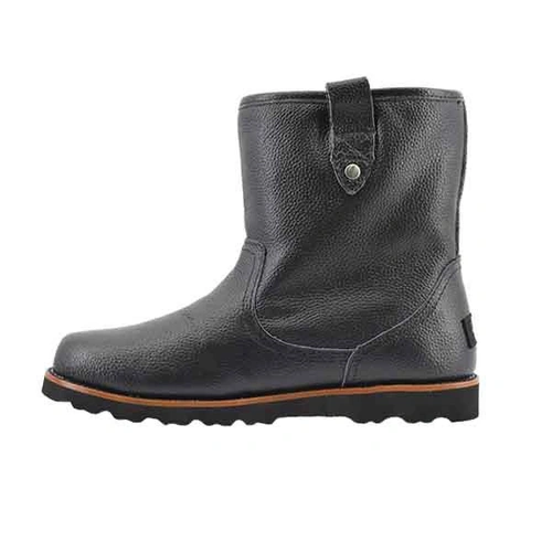 Угги мужские ботинки UGG Stoneman Leather Black фото-4