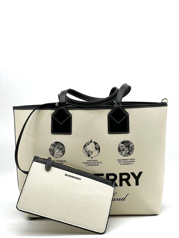 Сумка Burberry A106485 тканевая белая фото-6