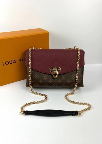 Женская сумка Louis Vuitton Saint-Placide премиум-люкс коричневая 25/16/7 см. a70342