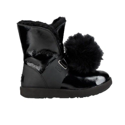 Угги женские ботинки UGG Isley Patent Black