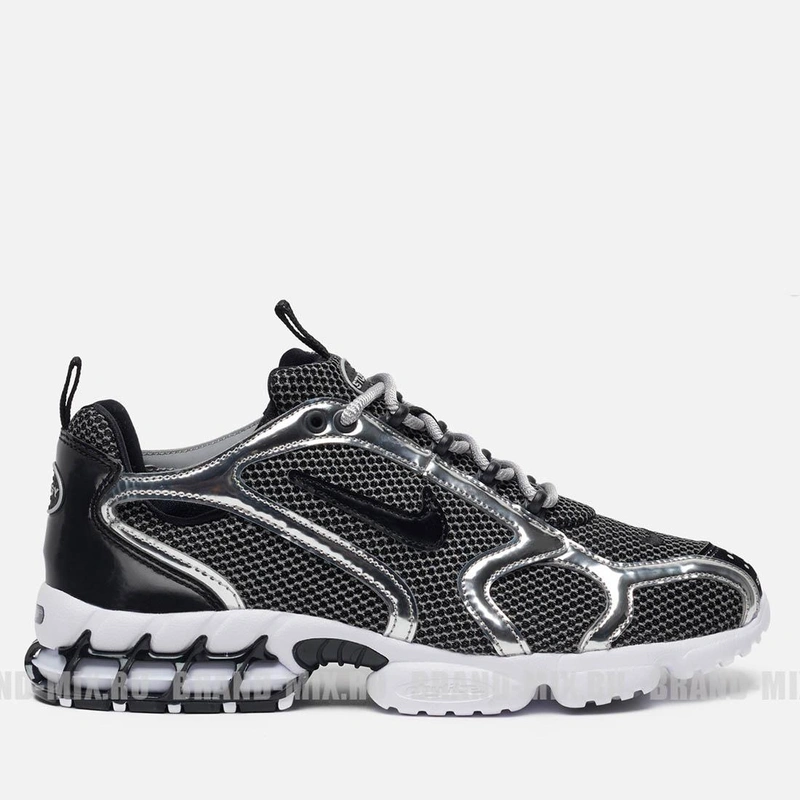 Кроссовки Stussy x Nike Air Zoom Spiridon Cage 2 CU1854-001 Black Silver