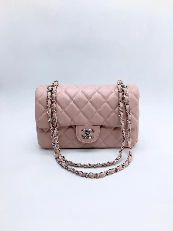 Женская сумка Chanel 26x16x8 розовая A53892