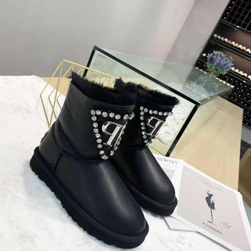 Угги женские UGG & Philipp Plein черные фото-7