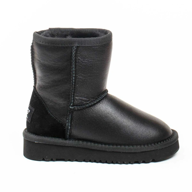 Угги детские ботинки UGG Kids Metallic Classic Short Black