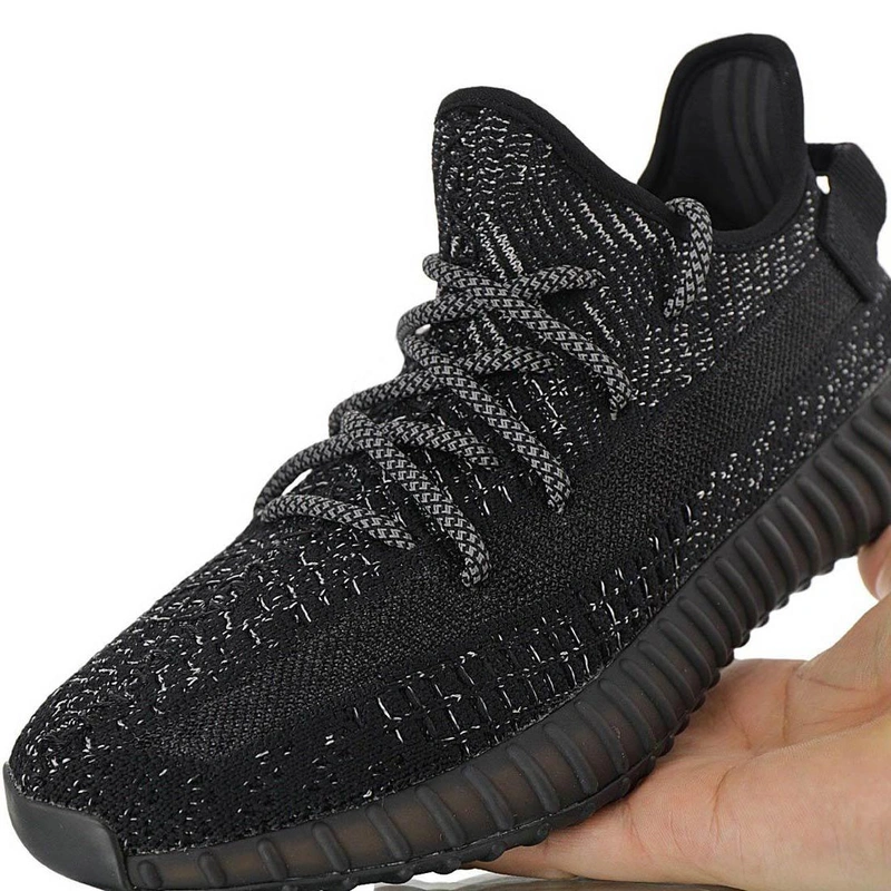 Кроссовки Adidas Yeezy Boost 350 V2 3M Glow in Dark Black фото-3