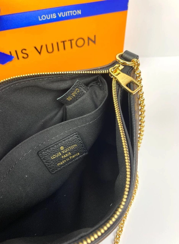 Женский клатч Louis Vuitton Pallas MNG Noir из канвы коричневый 22/13/5 см A85669 фото-2