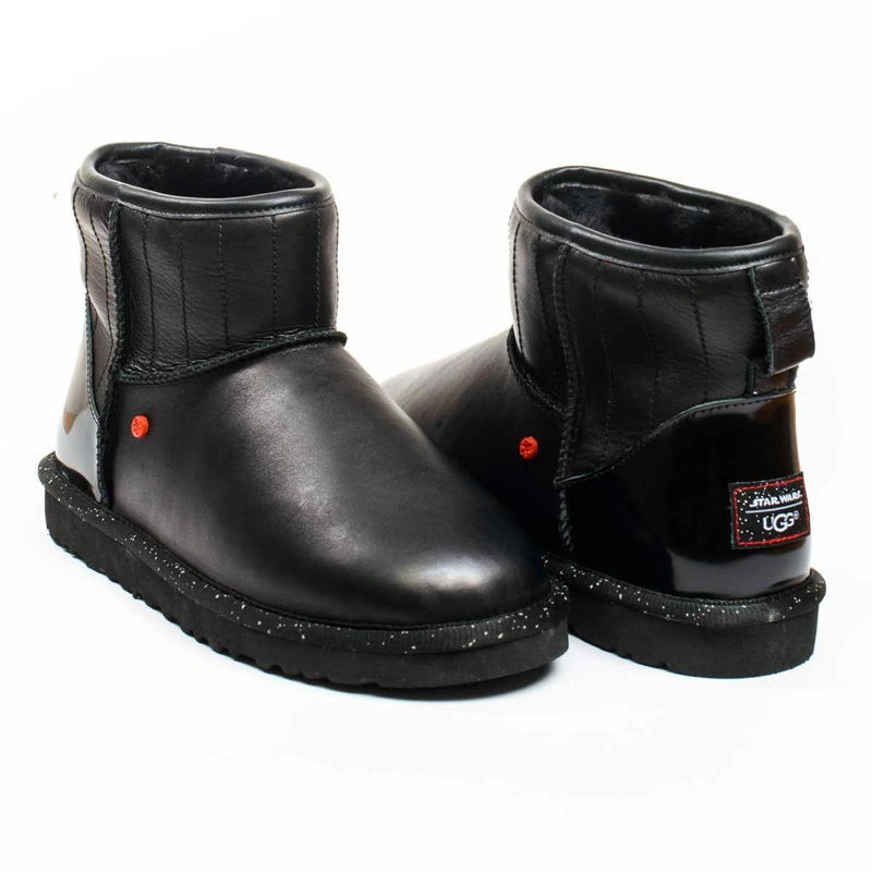 Угги мужские ботинки UGG Mini Star Wars Black фото-3